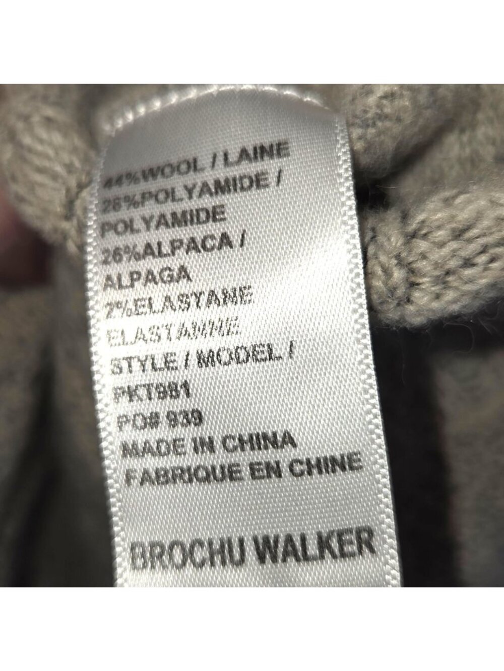 Brochu Walker Carrie Alpaca Turtleneck Sweater S Gray Quiet Luxury Office - Picture 8 of 9